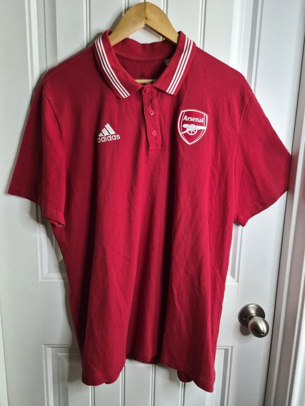 XL Arsenal Adidas Polo Red Soccer Futbol Casual England London Travel UK Party